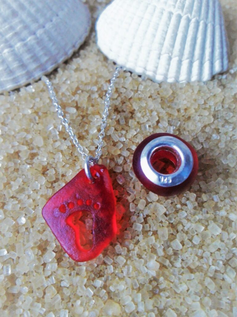 Rare Red Sea Glass Scottish Sea Glass